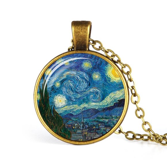 Van Gogh Starry Night Necklace - Picture 1 of 1